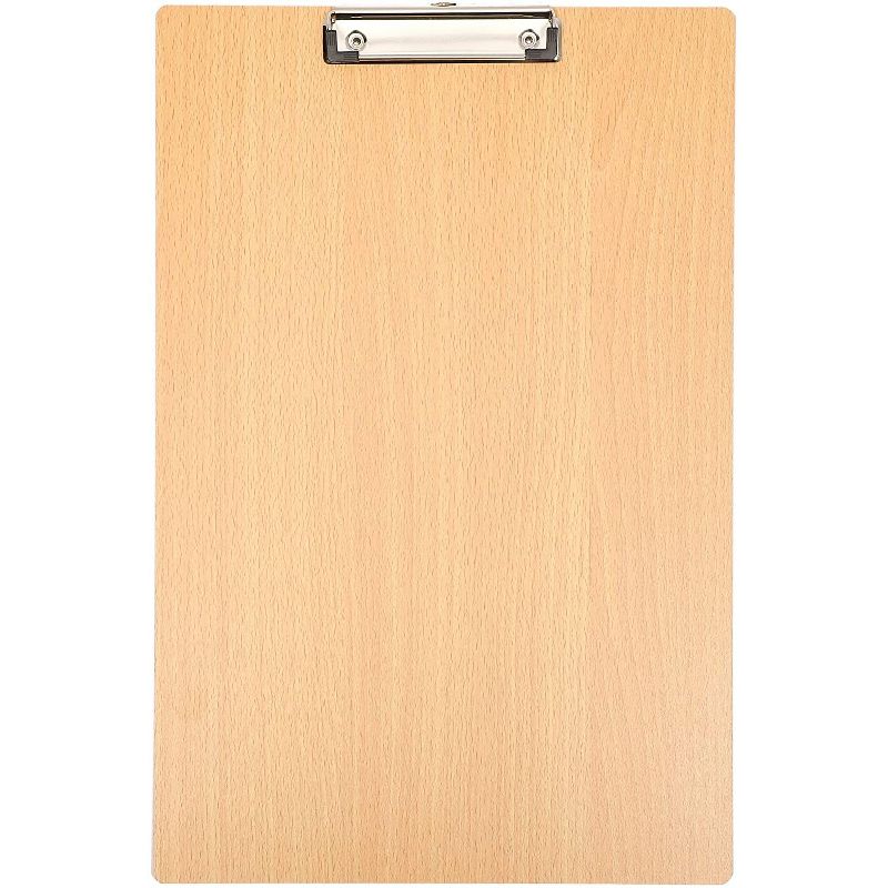 Juvale 2 Pack Wooden Clipboards with Low Profile Clip for Classroom and Office Use, Horizontal and Vertical