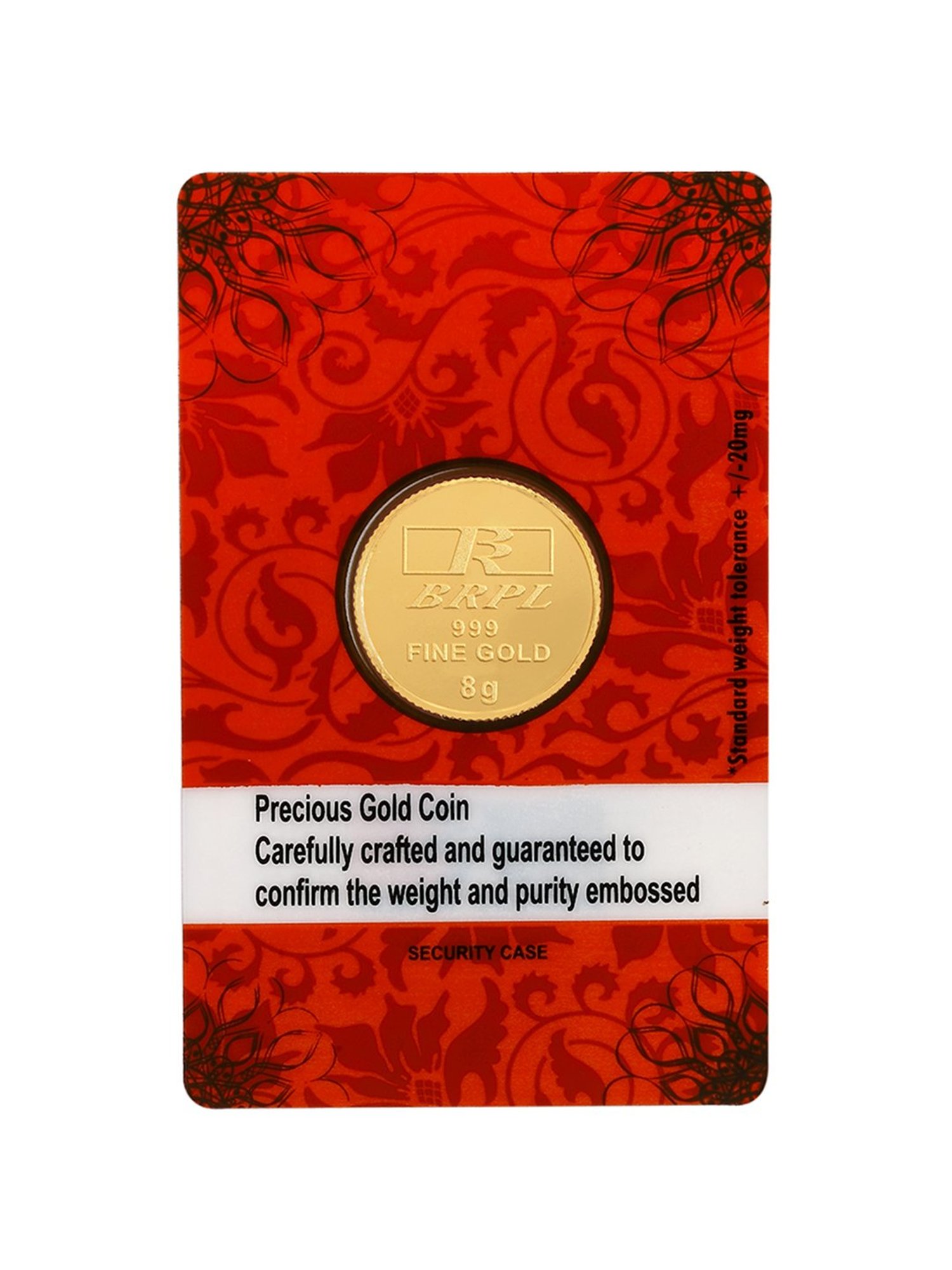 Bangalore Refinery Goddess Lakshmi 24k (999) 8gm Gold Coin