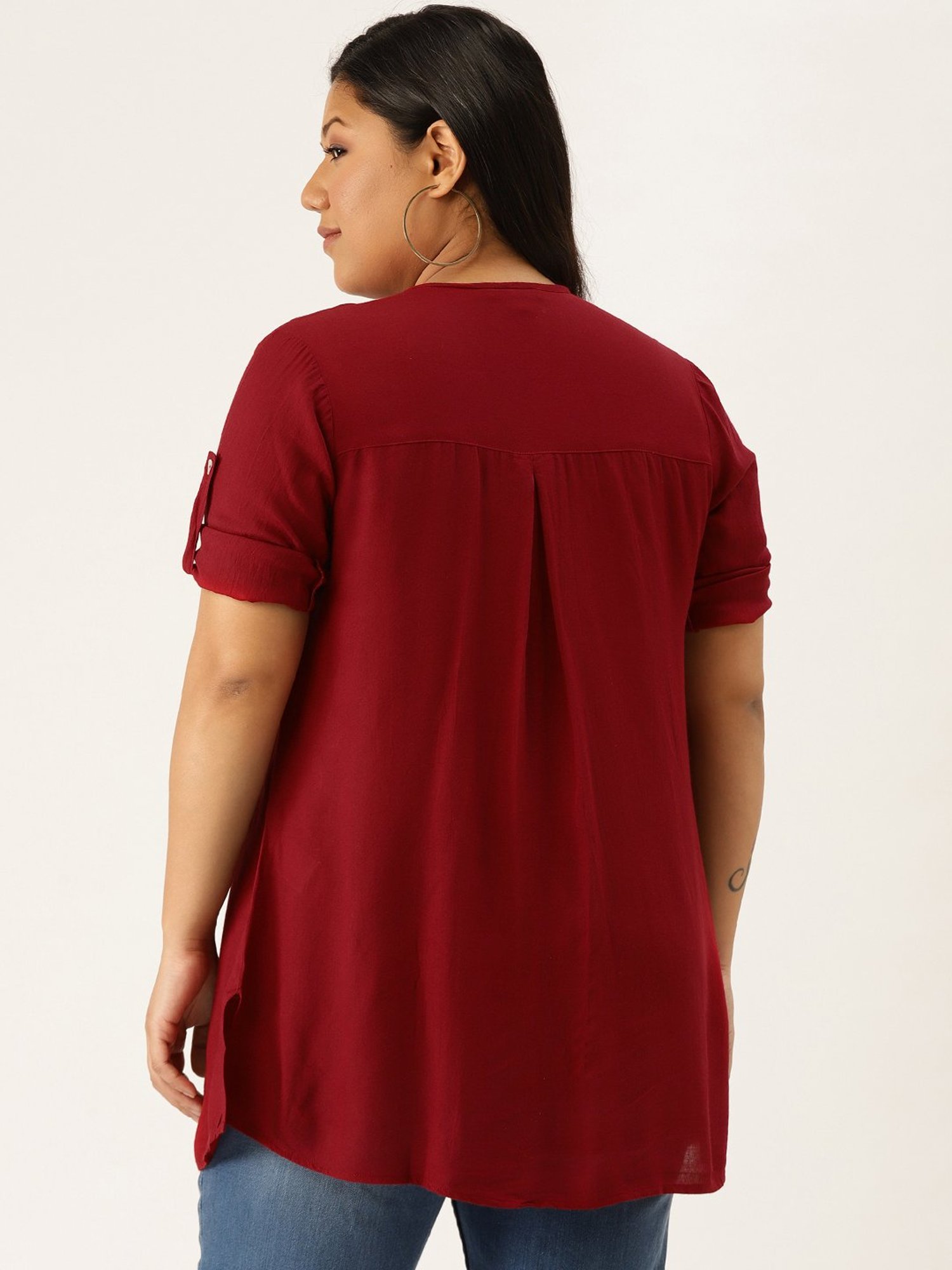 theRebelinme Maroon Regular Fit Shirt