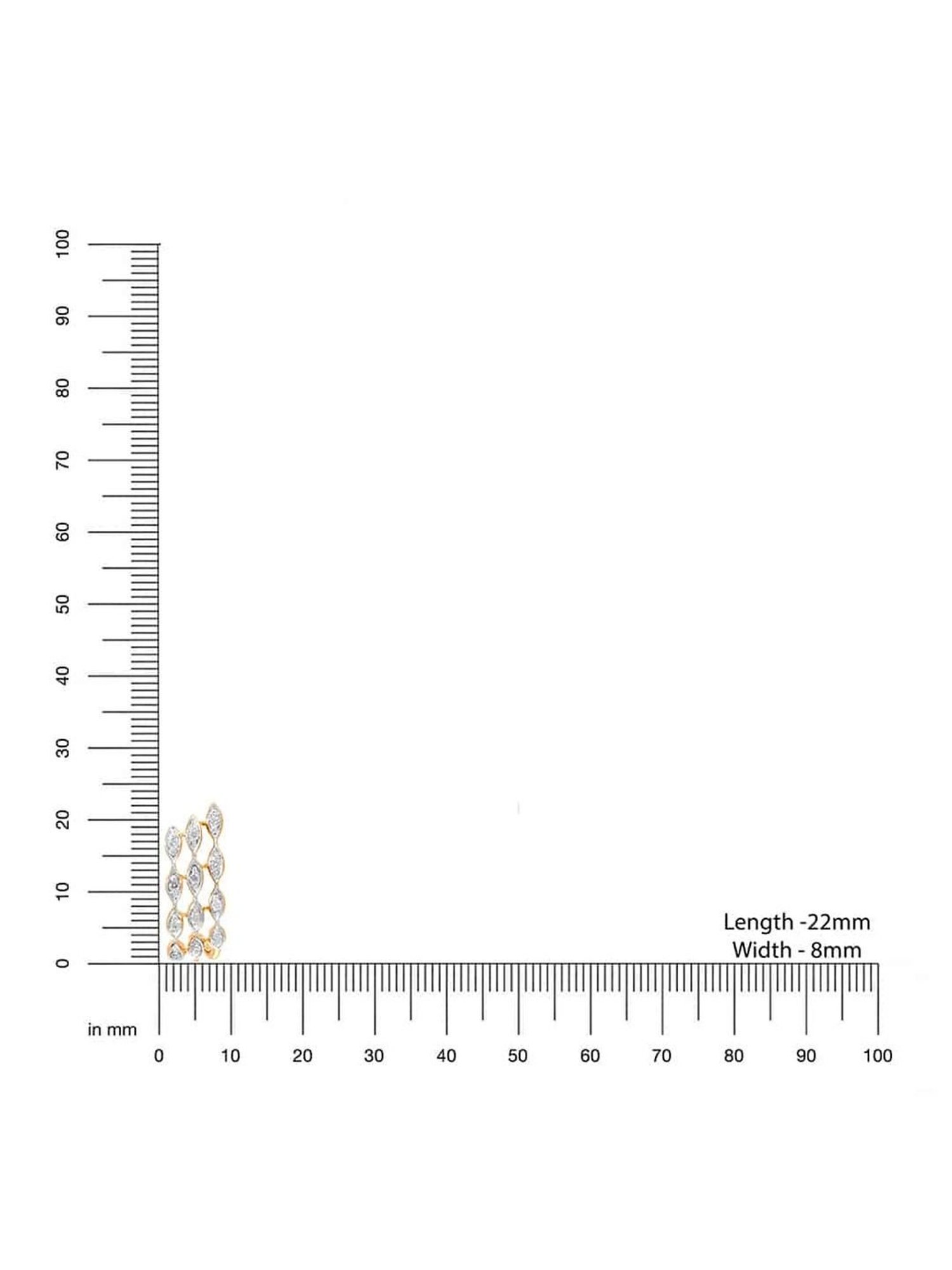 Mia By Tanishq Nature's Finest 14k Gold Intricate Triple Curve Hoop Earrings