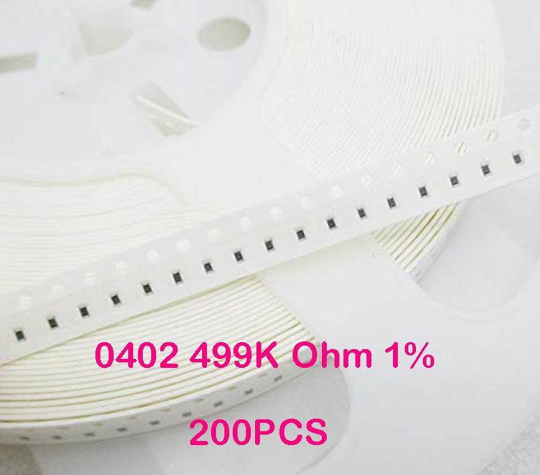 YAGEO RC0402FR-07499KL 0402 499k Ohm 1% F Resistors Fixed-Resistors RC Series 0402 0.063W 100 ppm/&deg;C SMT Thick Film Chip Resistor