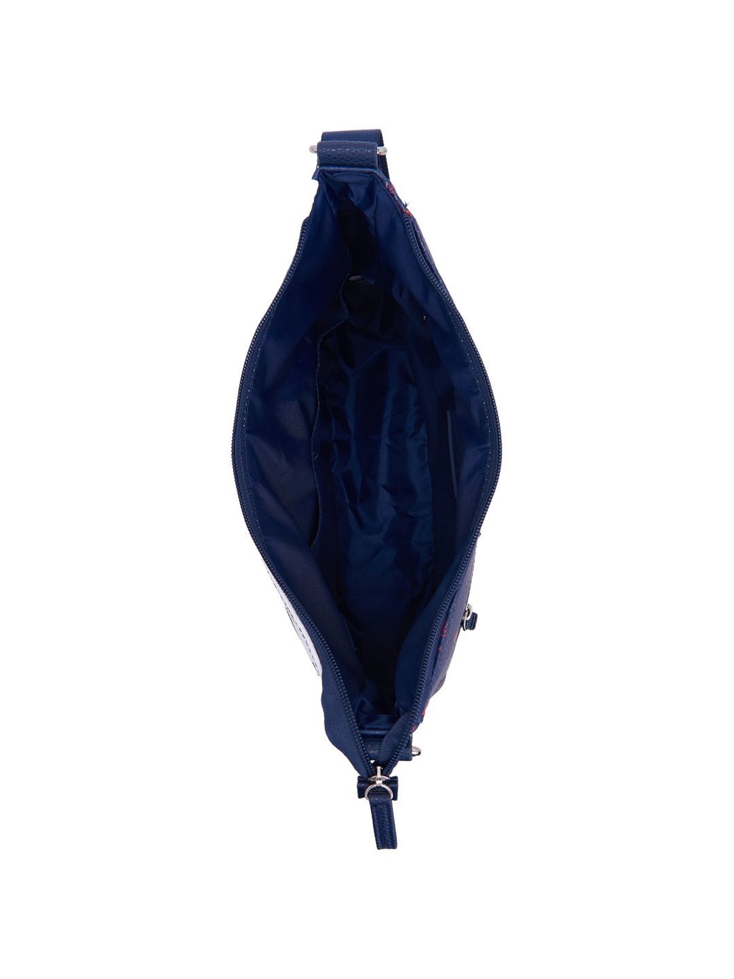 Nautica Navy Blue Printed Medium Hobo Handbag