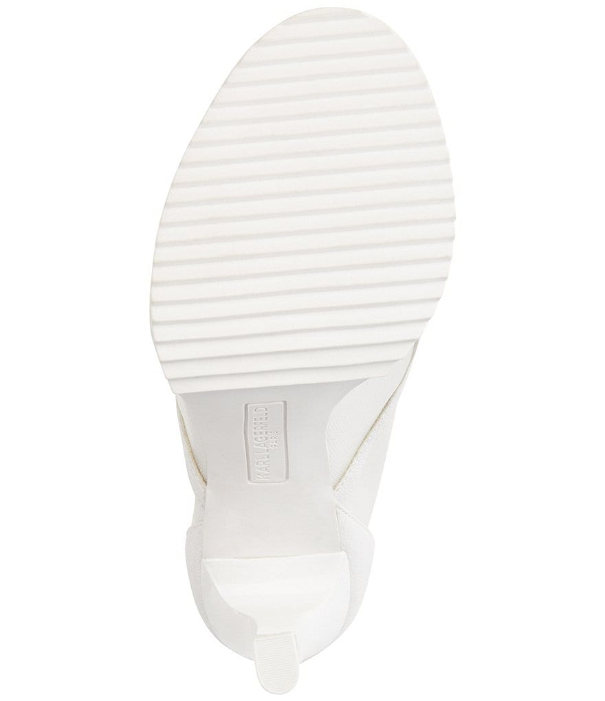 KARL LAGERFELD PARIS Blayze Peep Toe Jeweled Ankle Mesh Booties