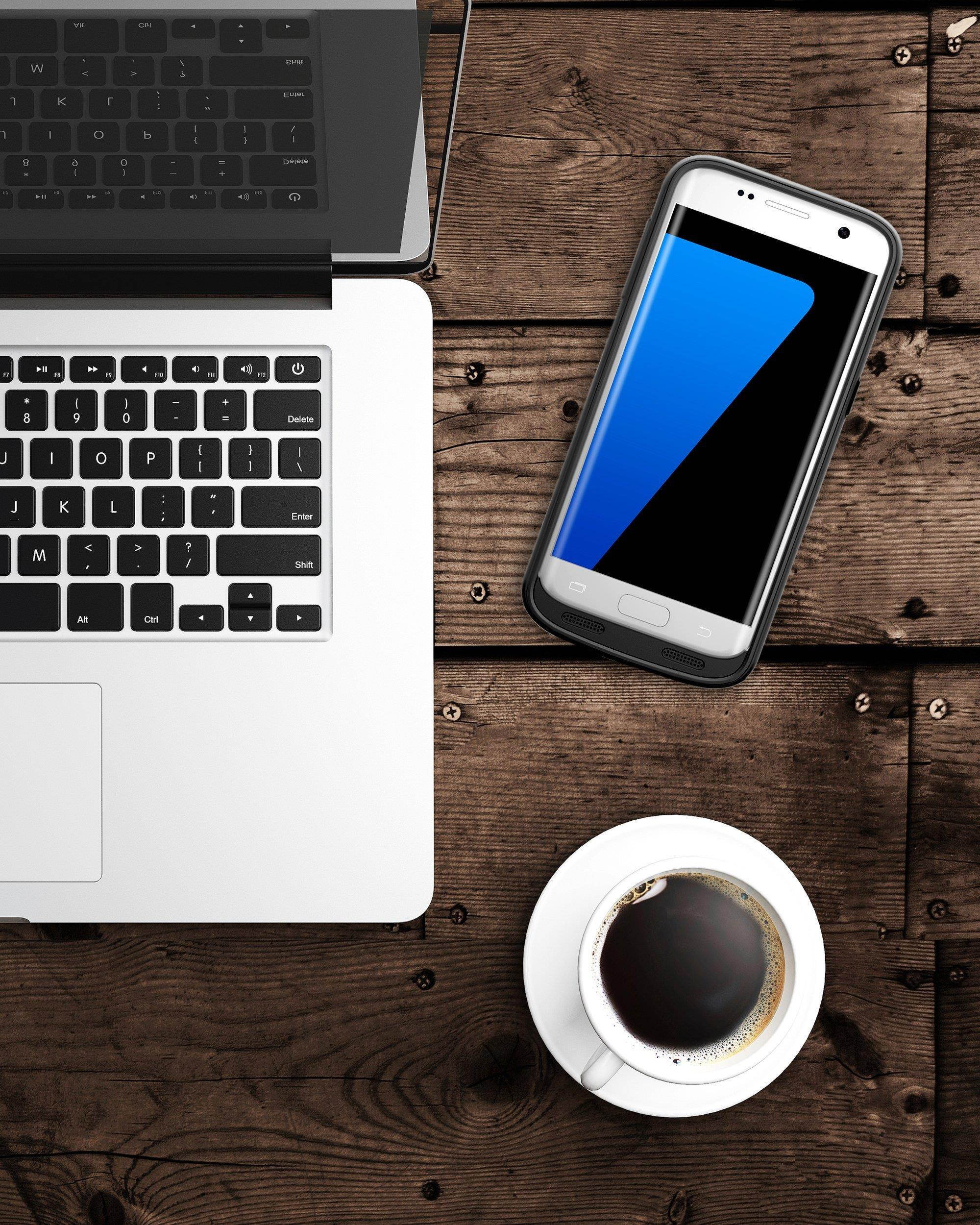 Alpatronix Galaxy S7 Battery Case, 4500mAh Slim Portable Protective Extended Charging Cover Rechargeable External Backup Charger Compatible with Samsung Galaxy S7 (5.1 inch) BX420 - (Black)