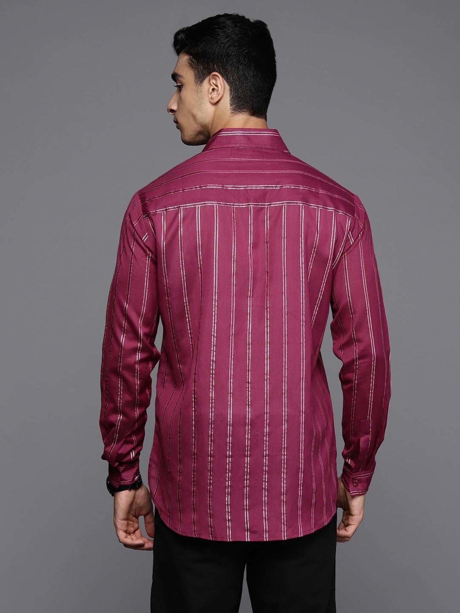 Ramraj Light Pink Regular Fit Shirt