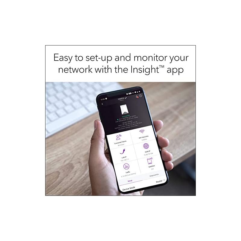 Orbi Pro TriBand WiFi CeilingMount Satellite for Business with 3Gbps Speed SRC60 | 1 Satellite Covers up to 2500 sq ft | Requires Orbi Pro Router | Insight Cloud Management SRC60