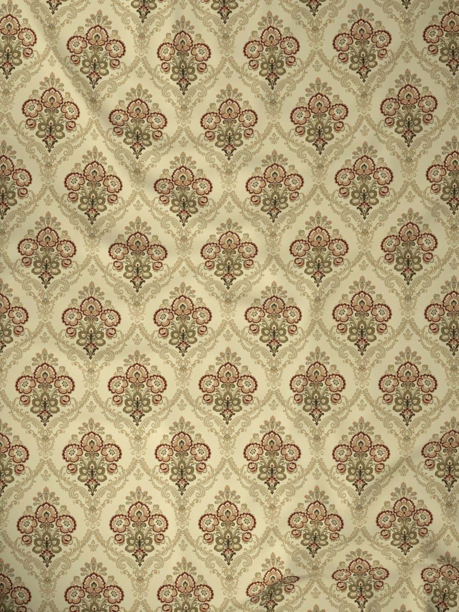 Raymond Home Festive Beige 160 TC Cotton King Bedsheet with 2 Pillow Covers