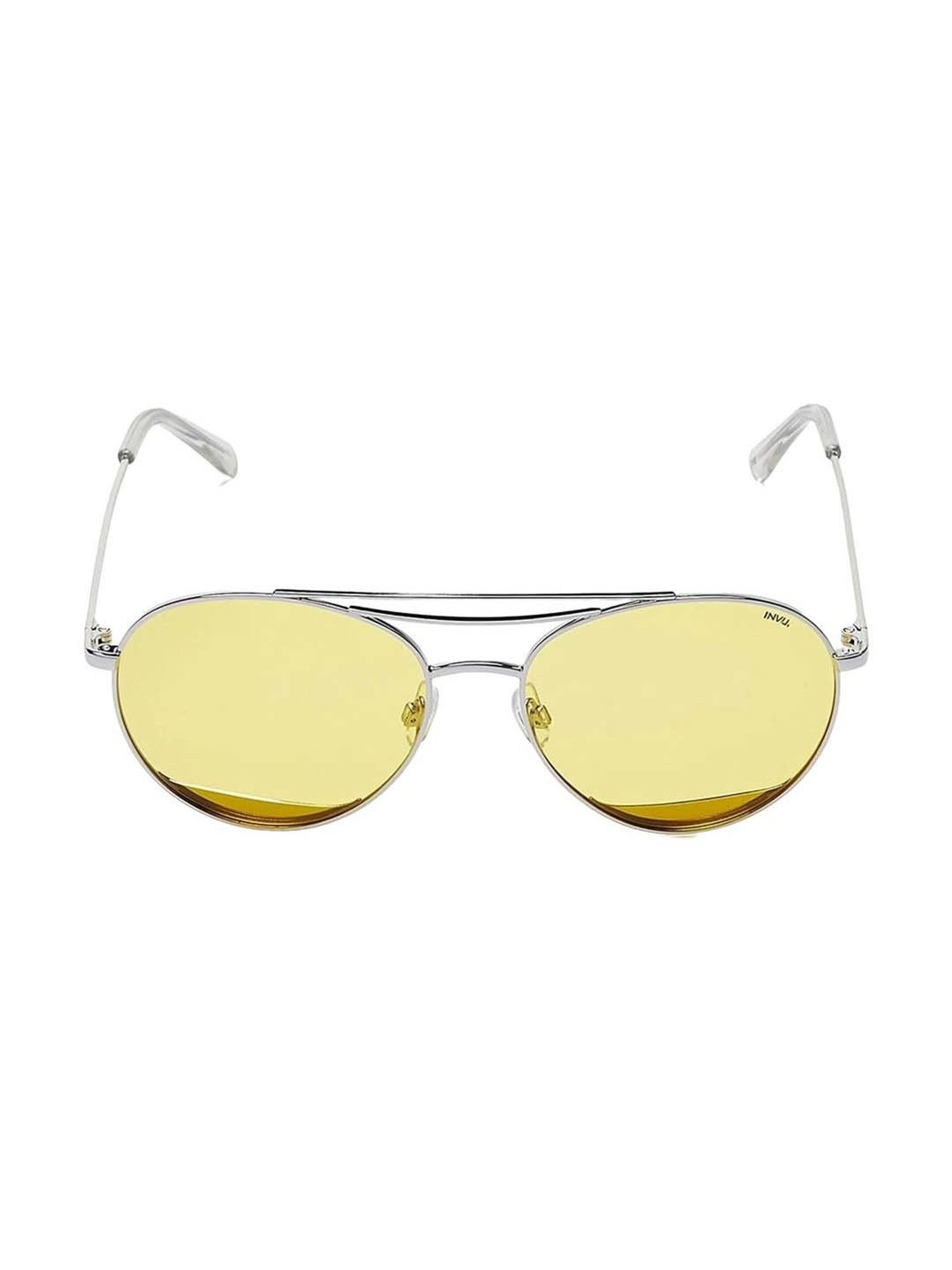 INVU Yellow Aviator UV Protection Sunglasses for Men
