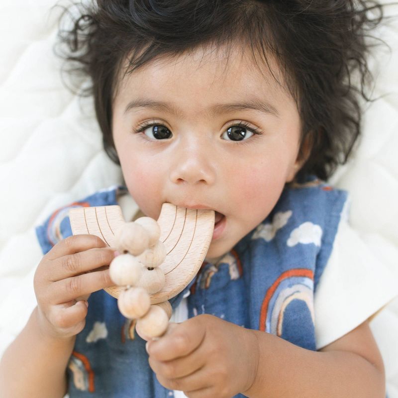 Bebe au Lait Wooden Teethers - Rainbow
