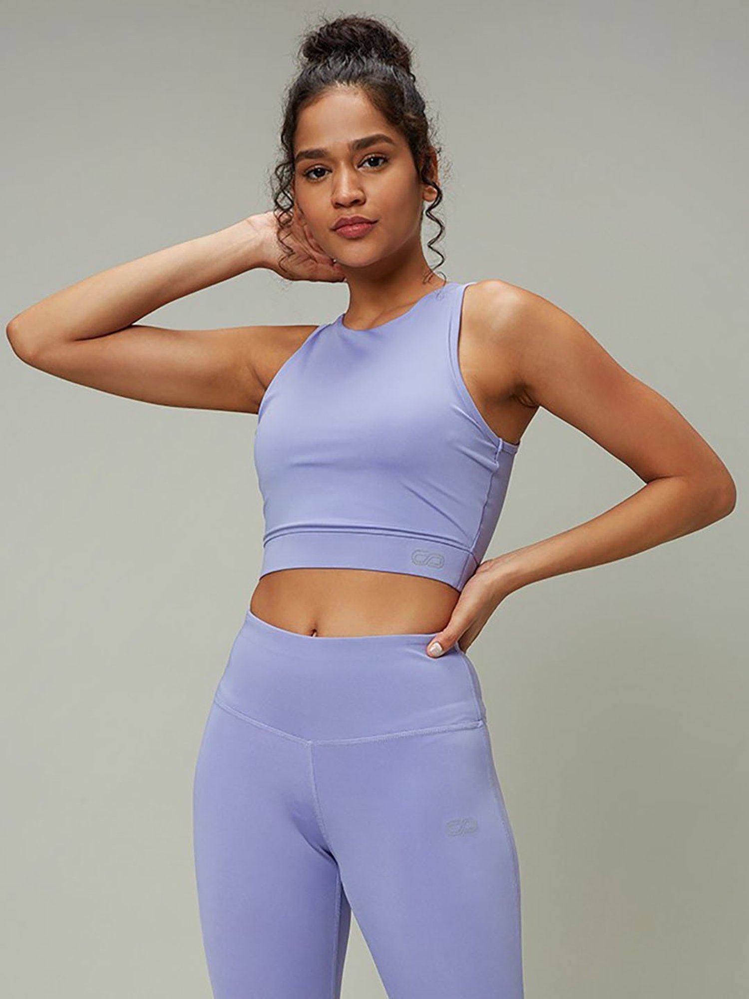 SILVERTRAQ Lavender Relaxed Fit Crop Top