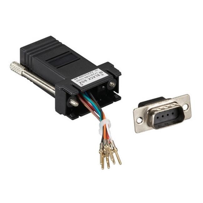 MODULAR ADAPTER DB9-F TO RJ45-F THMB BK