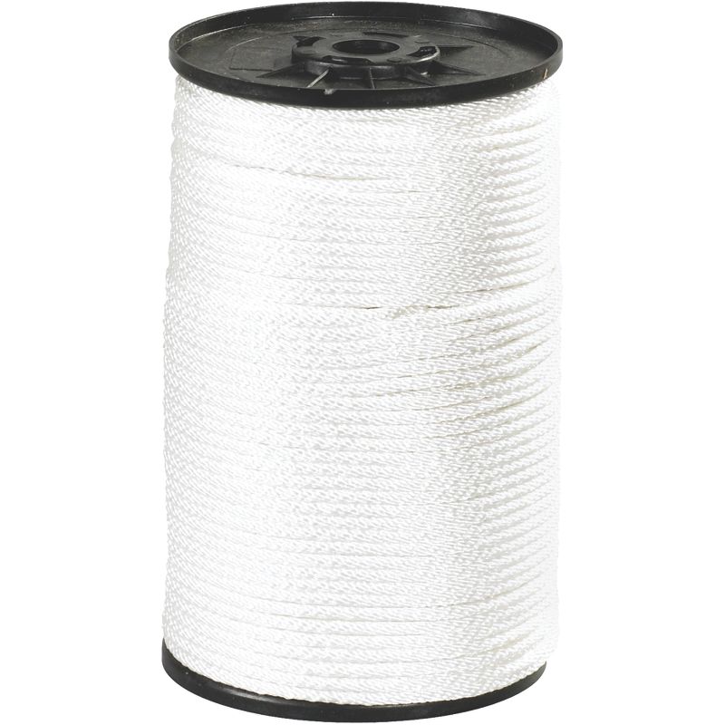Box Partners Solid Braided Nylon Rope 1/4" 1 150 lb White 500'/Case TWR119