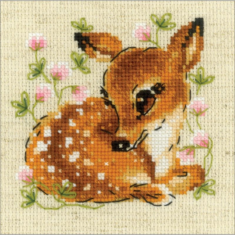 RIOLIS Counted Cross Stitch Kit 5"X5"-Little Deer (14 Count)
