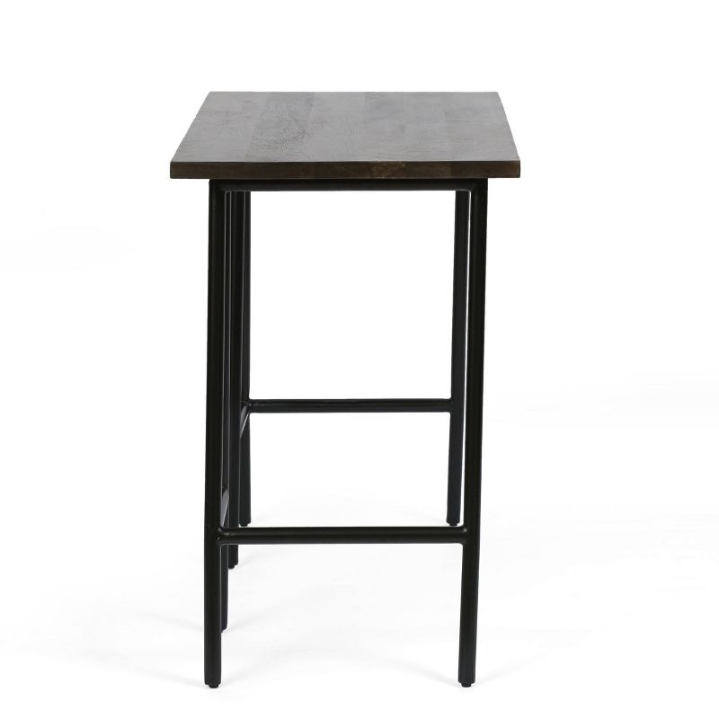Darke Modern Industrial Handcrafted Mango Wood Desk Brown/Black - Christopher Knight Home