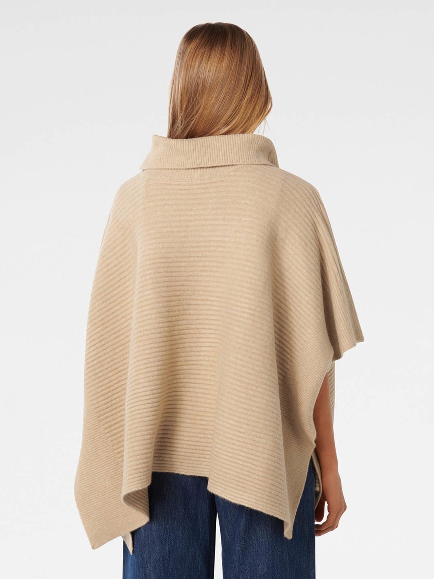 Forever New Honey Horizontal Rib Poncho