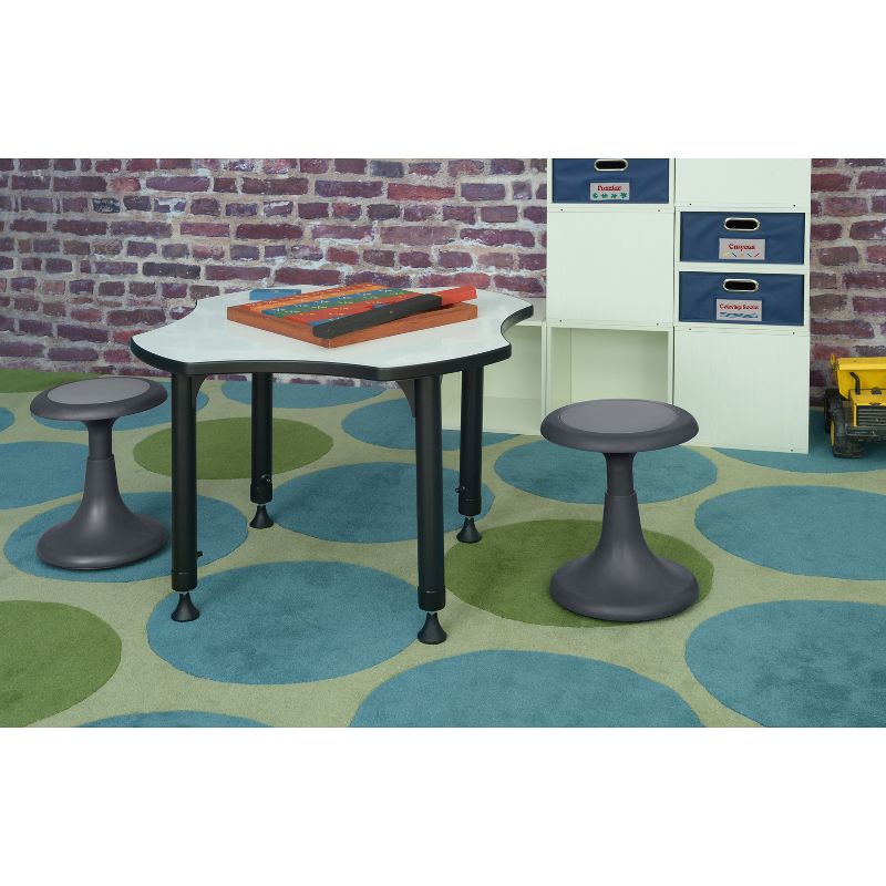 15" Glow Wobble Stool Gray - Regency