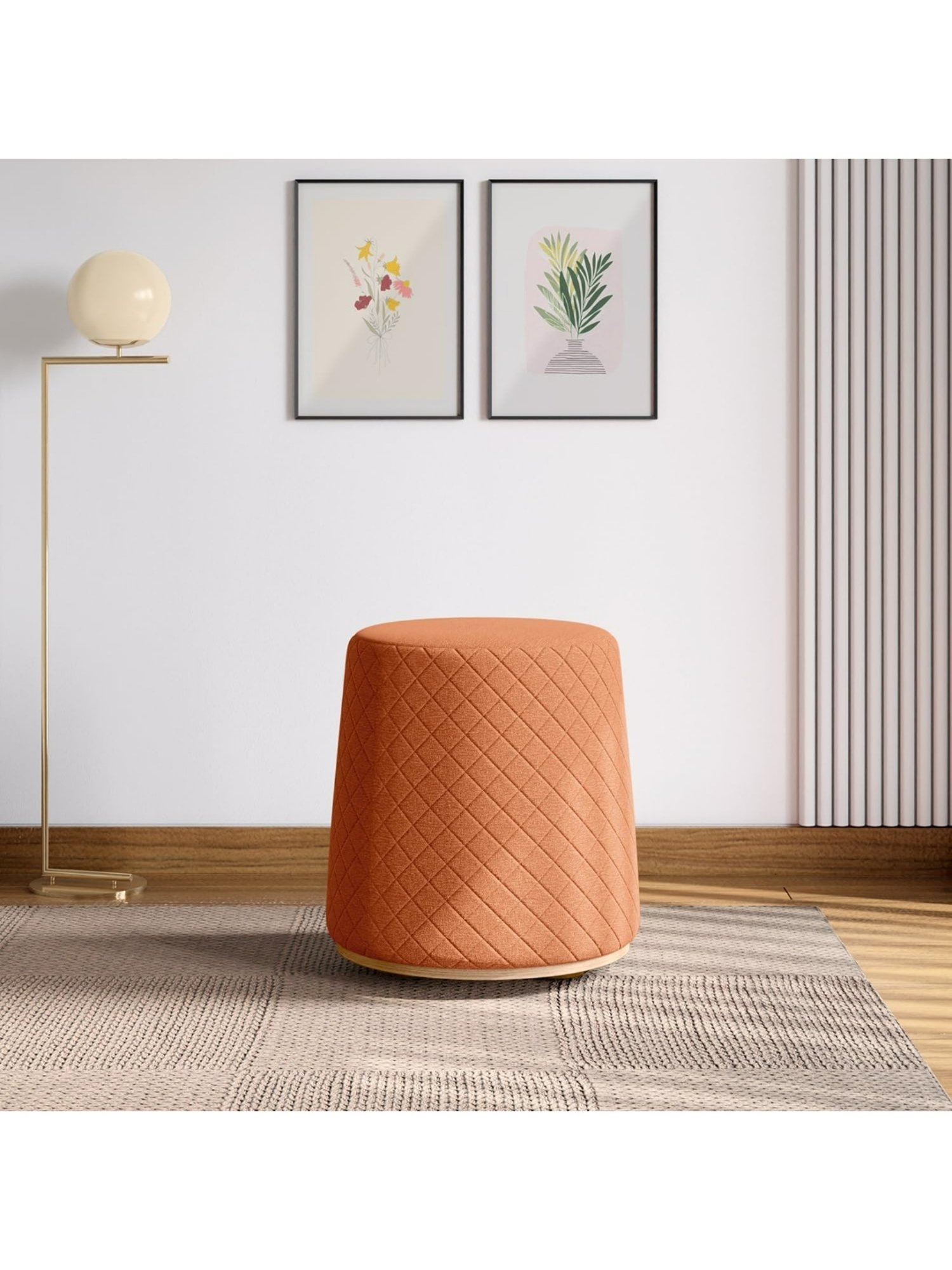 Godrej Interio Drift ?Citron Green Plywood Pouf (1 Year Warranty)