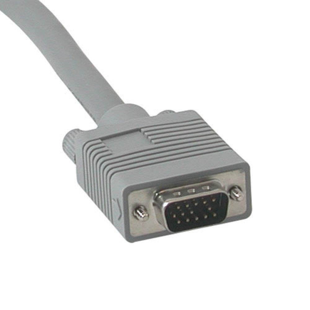 C2G 35006 VGA Cable - Premium Shielded HD15 SXGA M/M Monitor Cable with 45&deg; Angled Male Connector, Gray (25 Feet, 7.62 Meters)