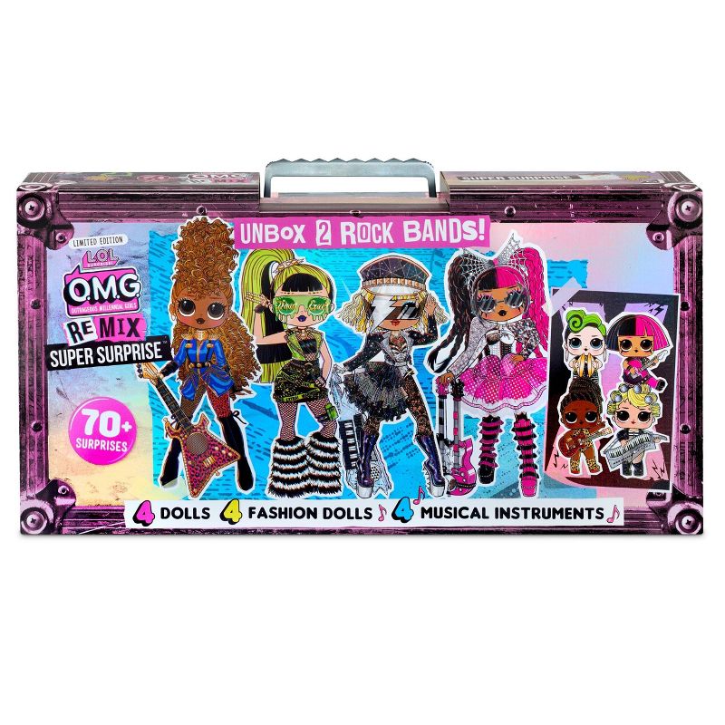 L.O.L. Surprise! O.M.G. Remix Super Surprise – 70+ Surprises, 4 Fashion Dolls & 4 Dolls