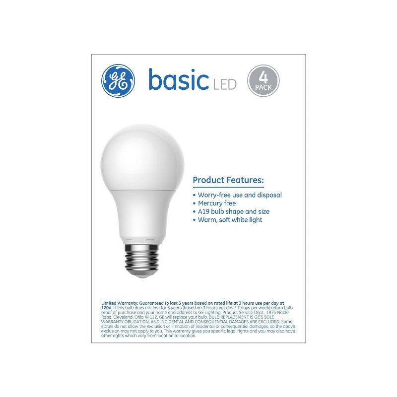 General Electric VintaDeco CAC Spiral Clear LED Light Bulb White