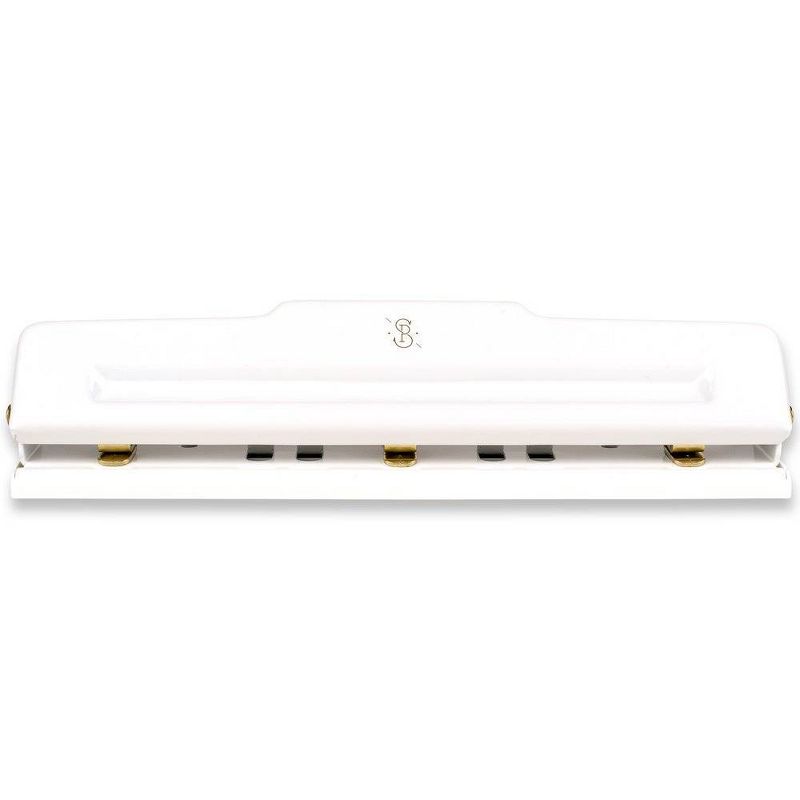 Business Source Heavy-duty 3-hole Punch - Black