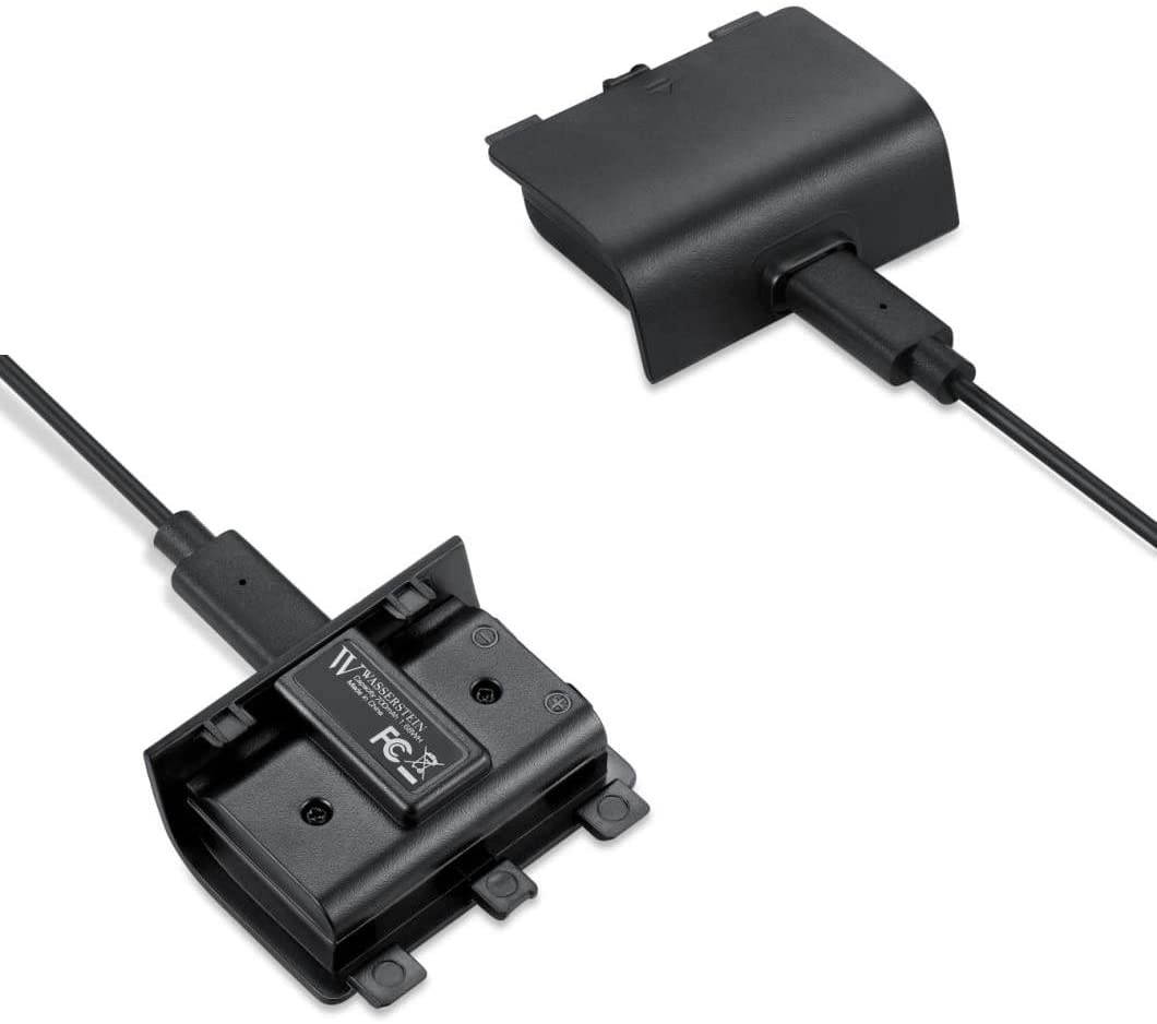 Wasserstein 700mAh Controller Battery Packs and Charging Cable for Microsoft Xbox Wireless Controller 2020 Model (Xbox Series X/S, Xbox One) (4 Pack)