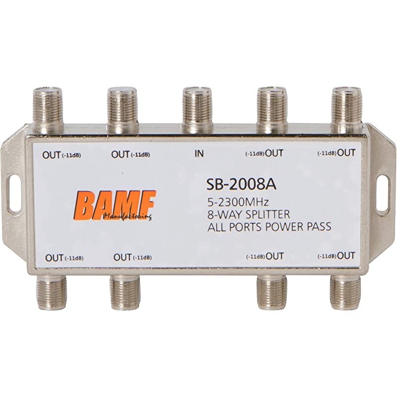 8-Way Coax Cable Splitter Bi-Directional MoCA 5-2300MHz