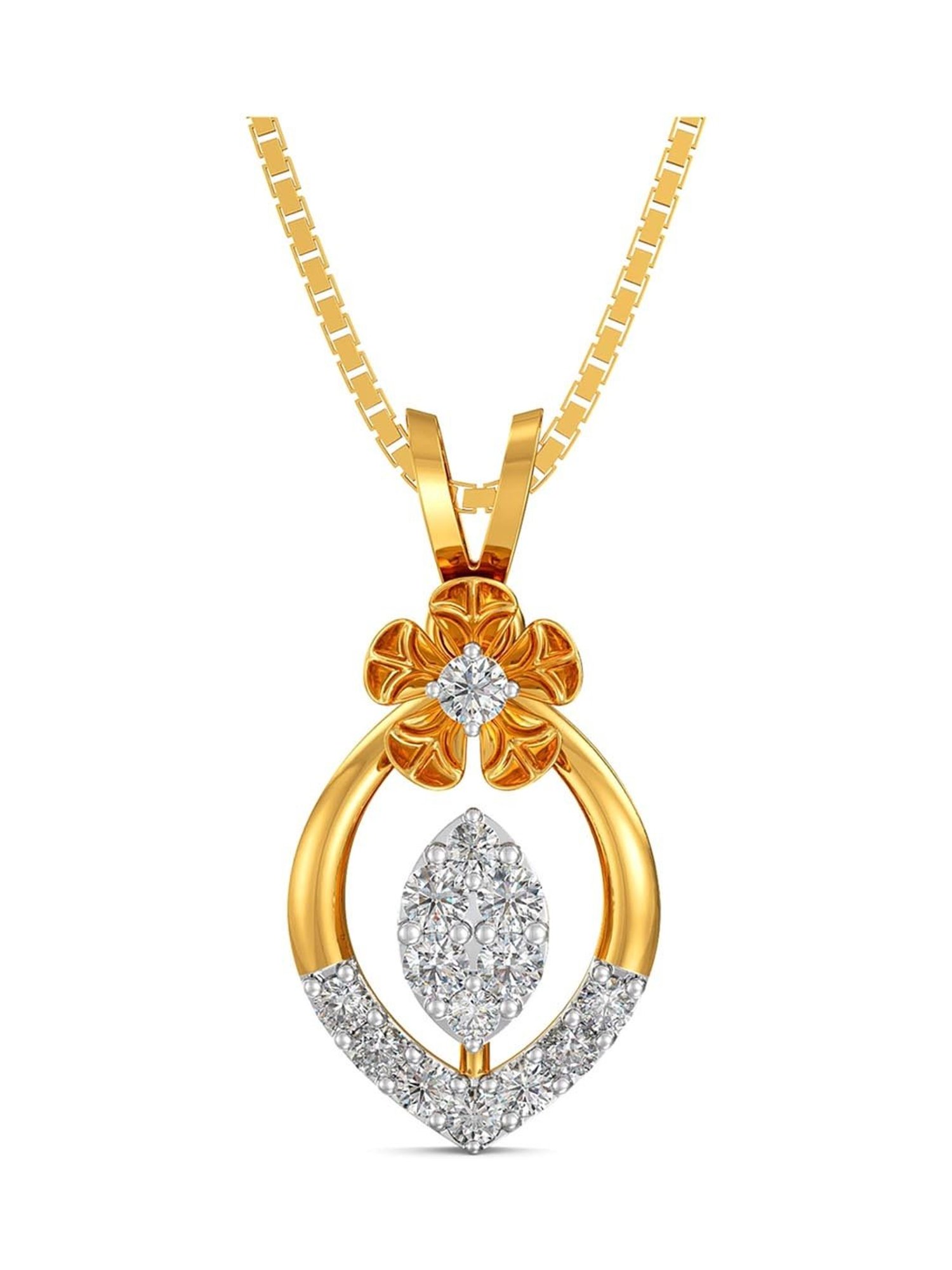 Joyalukkas 18k Gold & Diamond Pendant with Chain