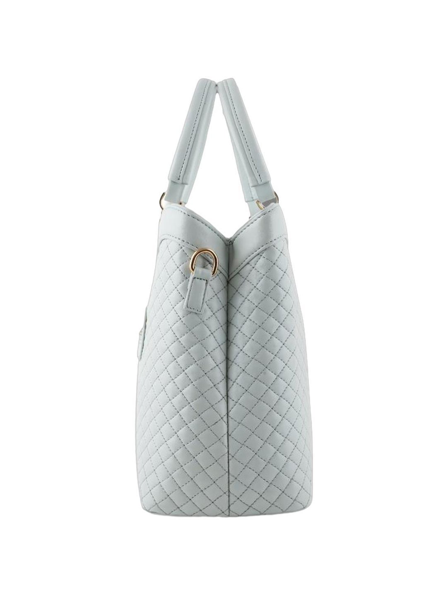 Bellissa Sky Blue PU Quilted Handbag