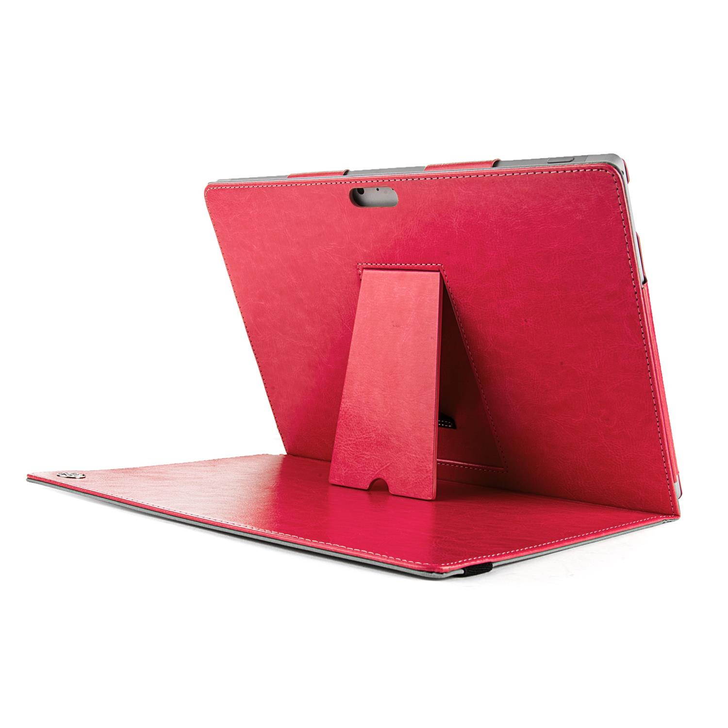 Alpha Portfolio PU Leather Stand Case for Microsoft Surface Pro 4 [Perfect Fit] (Black)