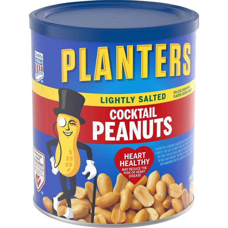 Planters Lightly Salted Made With Sea Salt Cocktail Peanuts - 16oz