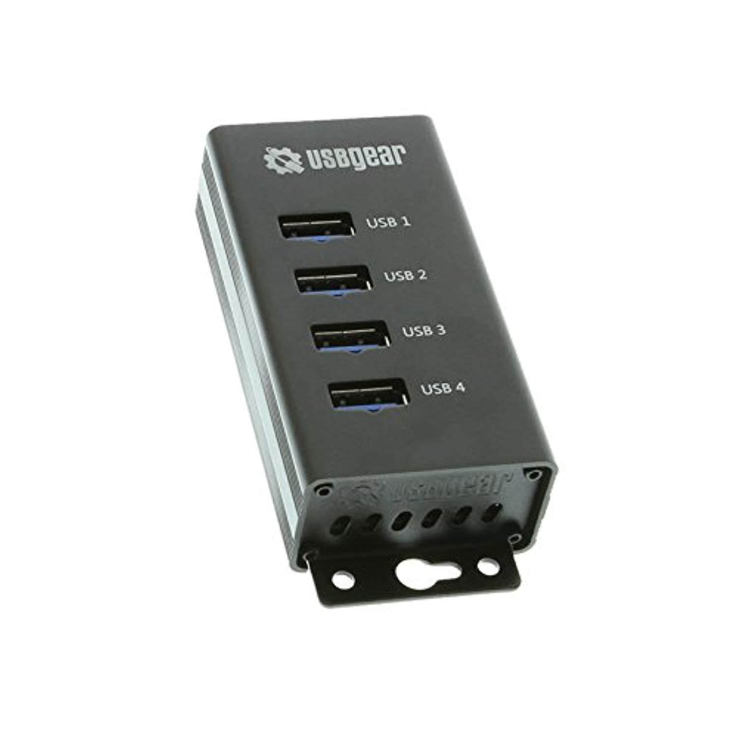 USBGear 4-Port USB 3.0 Mountable Charging and Data Hub