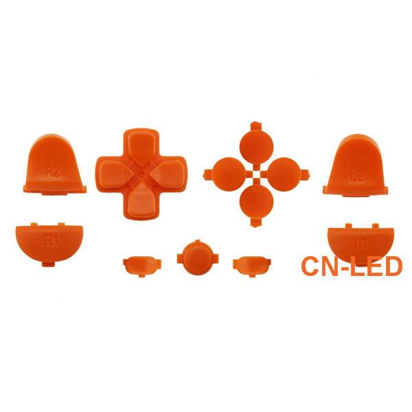 WPS New Version Amber Orange JDM-030 Matte buttons Collection Parts for PS4 Playstation 4 Dualshock 4 ( GEN 2nd Controllers ONLY)