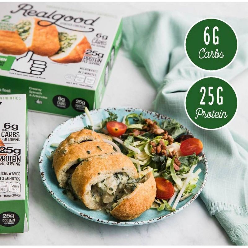 Real Good Frozen Stuffed Chicken Spinach & Artichoke - 10oz/2ct