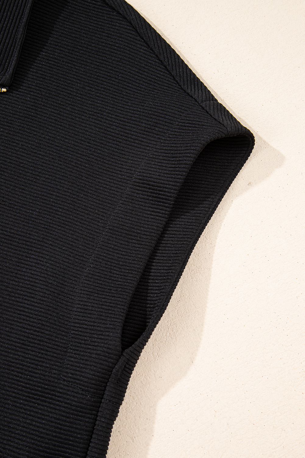 Skobeloff Textured Ruffle Split Top and Drawstring Shorts Set