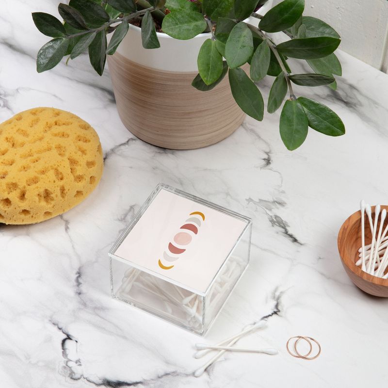 Olivia & May Set of 3 Weave Baskets with Wooden Lids