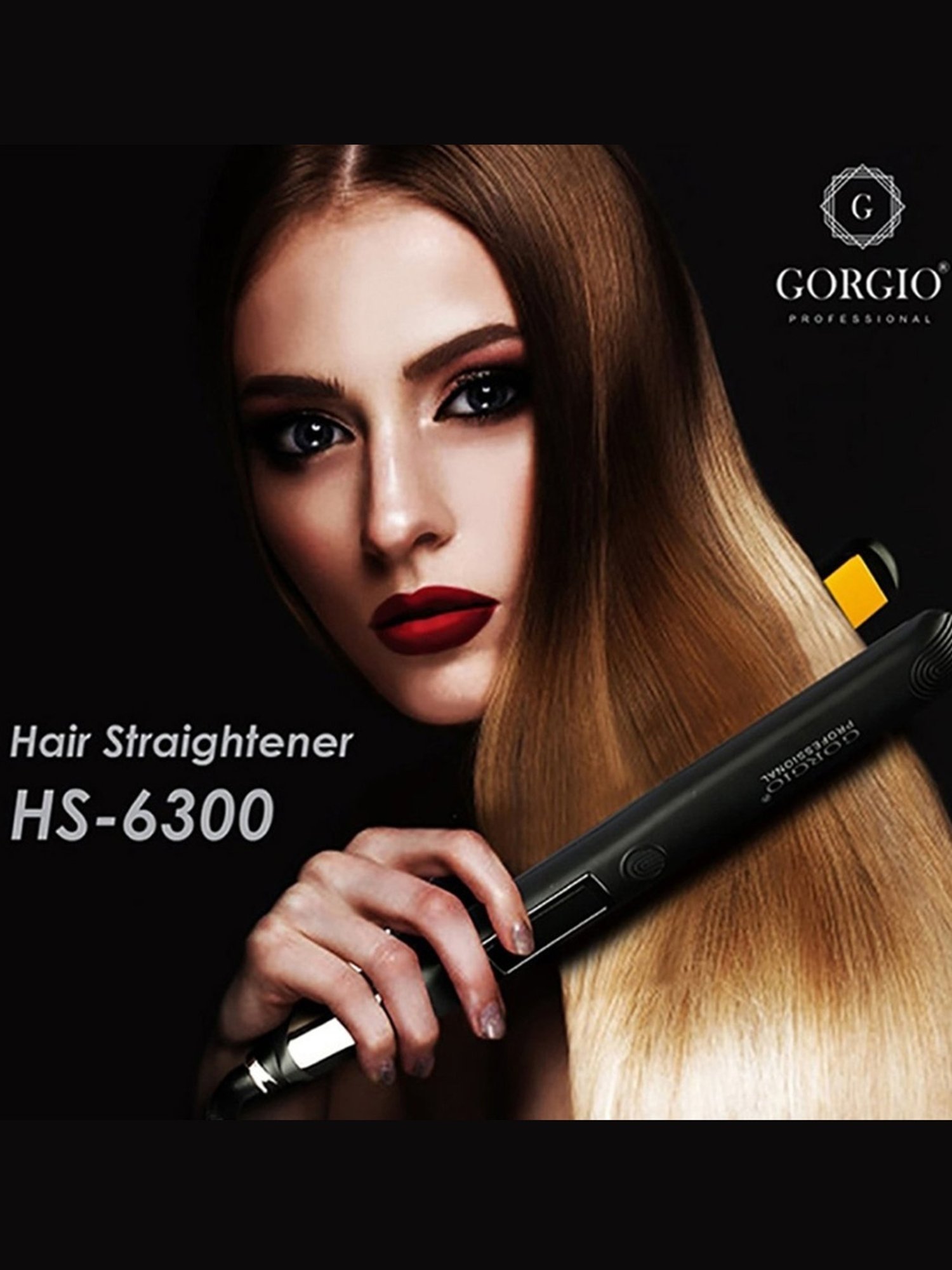 Gorgio Professional HS6300 Hair Straightener (Black)