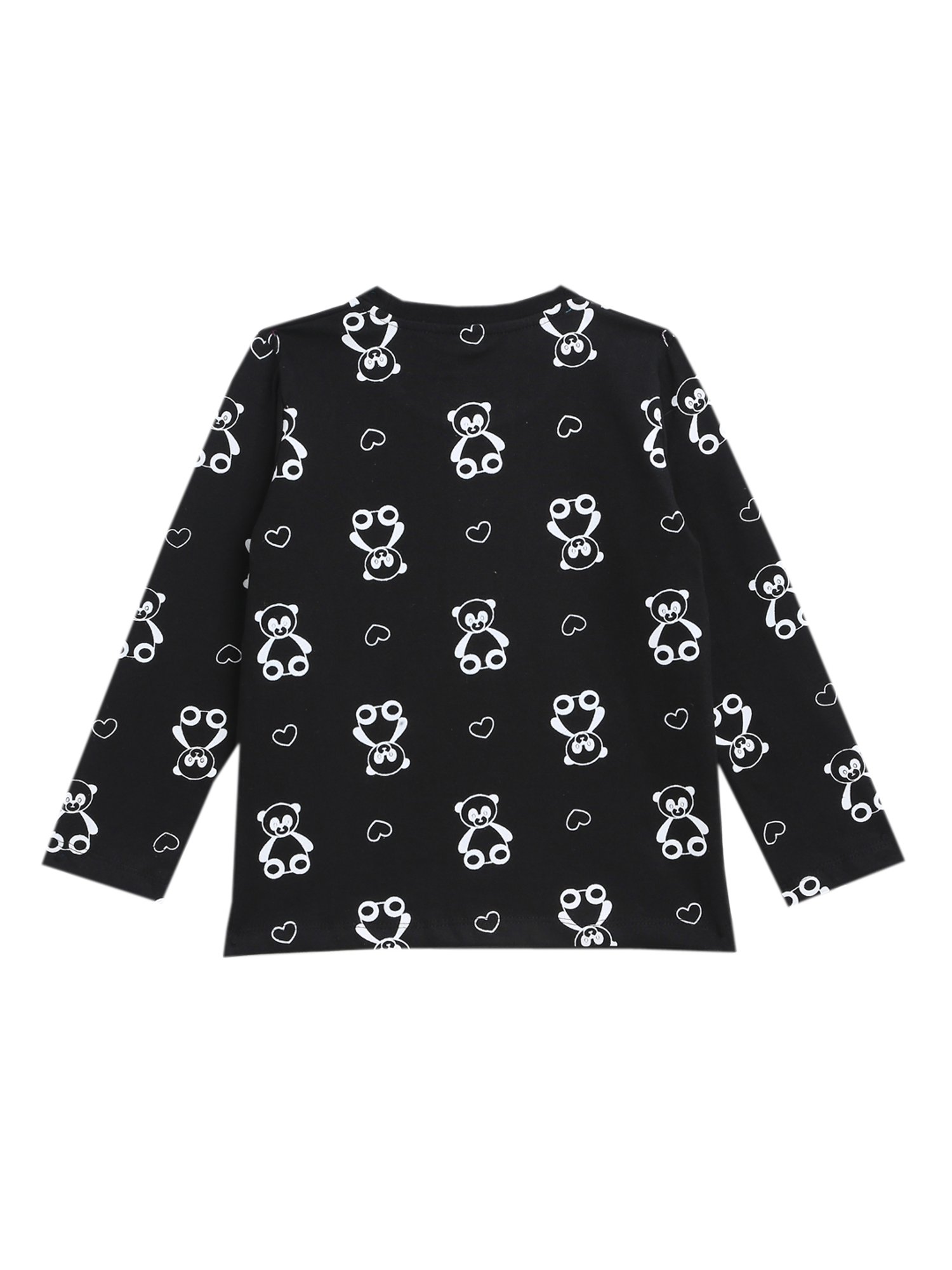 Kids Craft Black Printed T-Shirt with Pyjamas