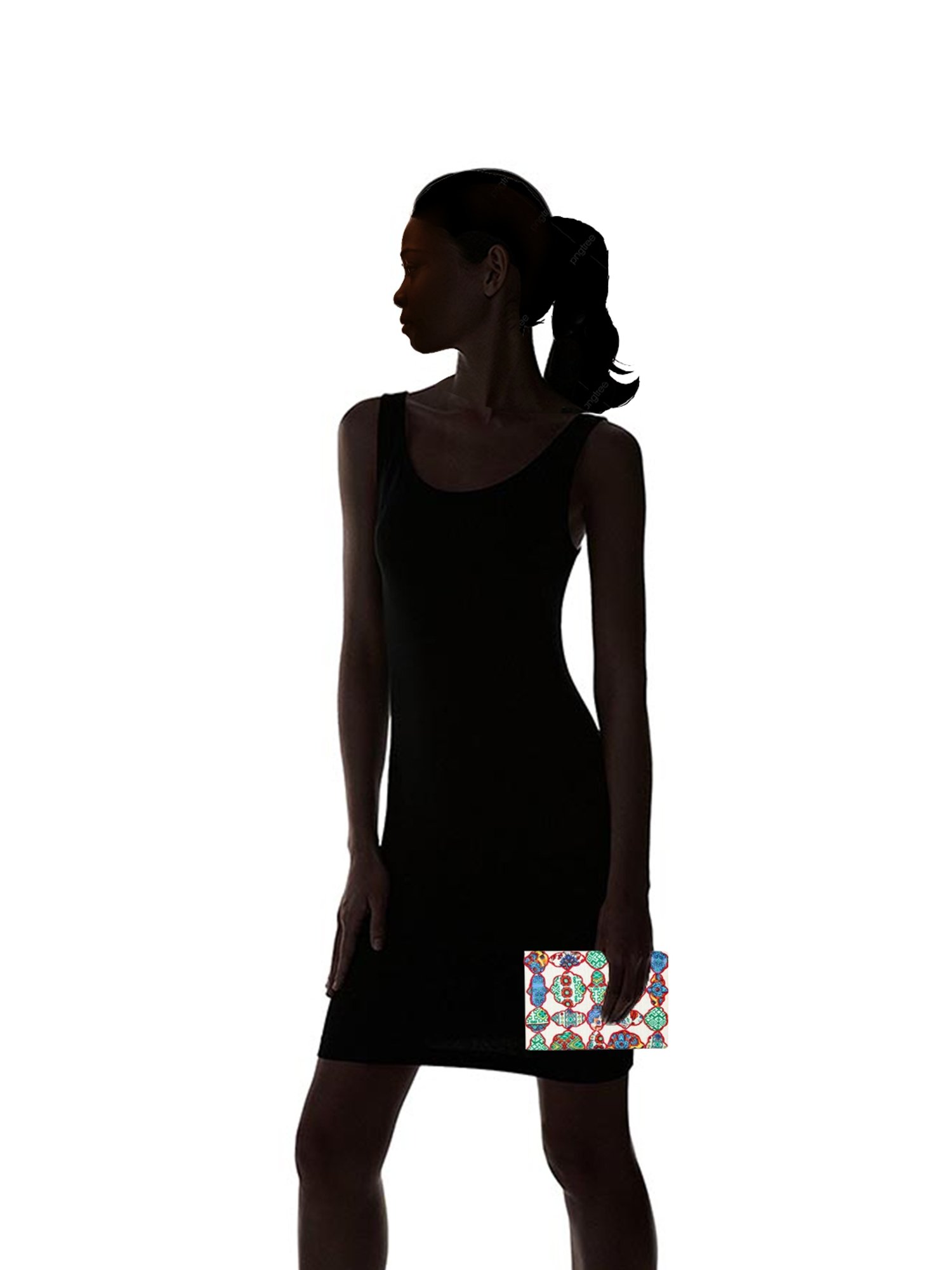 Tarini Nirula Beige & Blue Silk Clutch