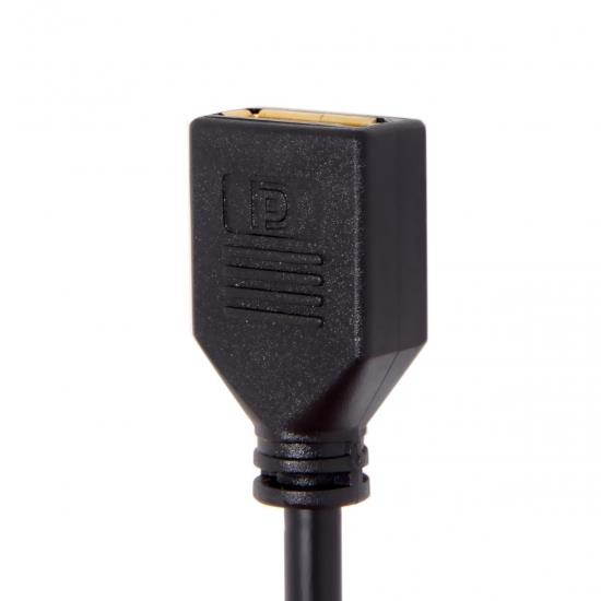 Xiwai Down Angled Mini DP DisplayPort 90 Degree to DisplayPort  Female Cable for Displays Monitors