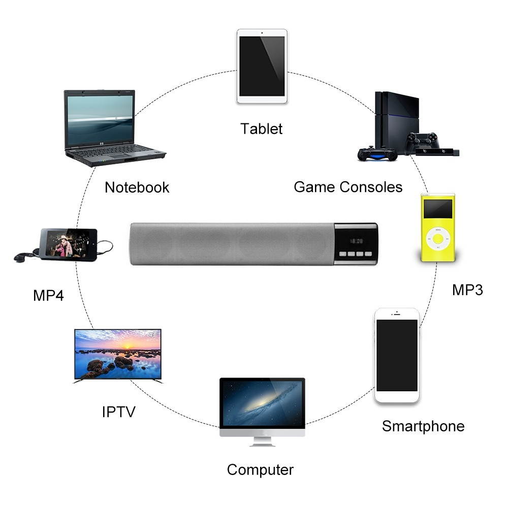 Stereo Bass BT Speaker Power Bank Wireless Speakers Gold