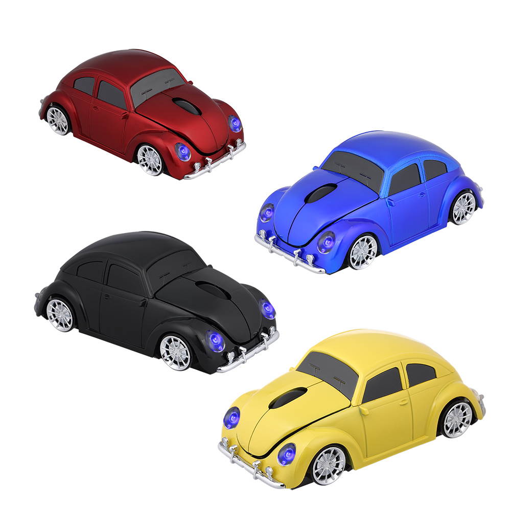 2.4G Wireless Car Mouse USB Computer Mice Car Shape 1000 DPI with LED Light Receiver for PC Laptop MacBook Air Pro tablets