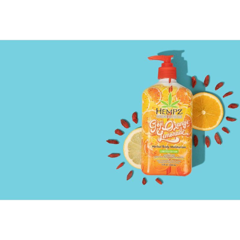 Hempz Limited Edition Goji Orange Lemonade Herbal Body Moisturizer - 17oz