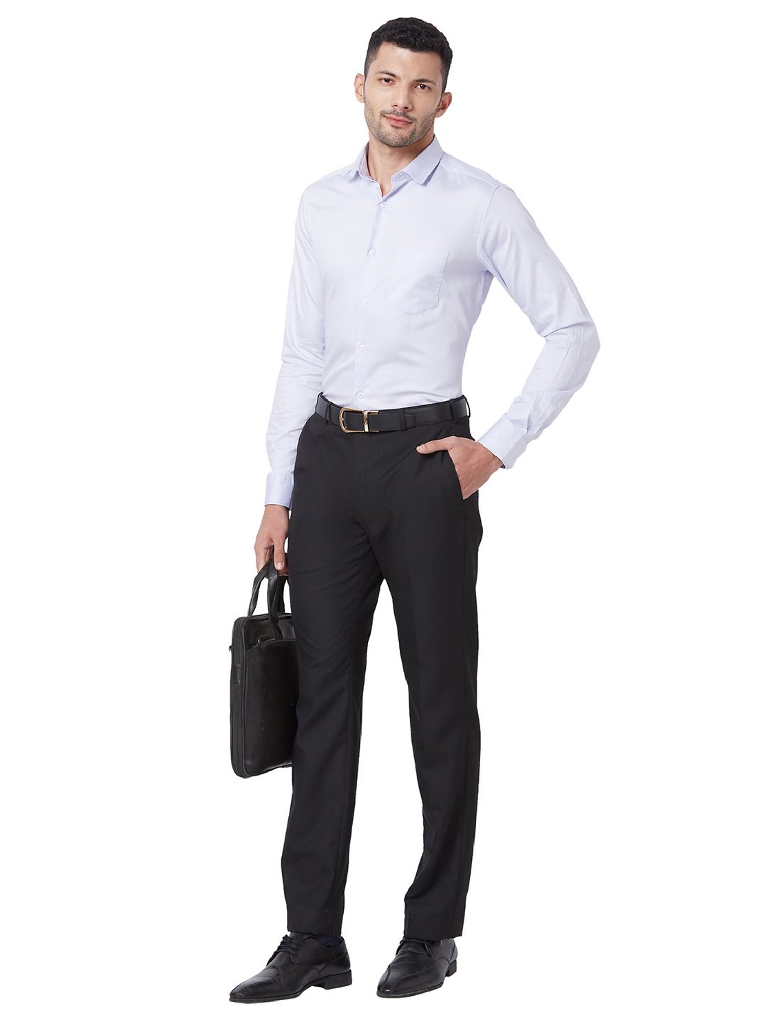 Kenneth Cole Lilac Slim Fit Cotton Shirt