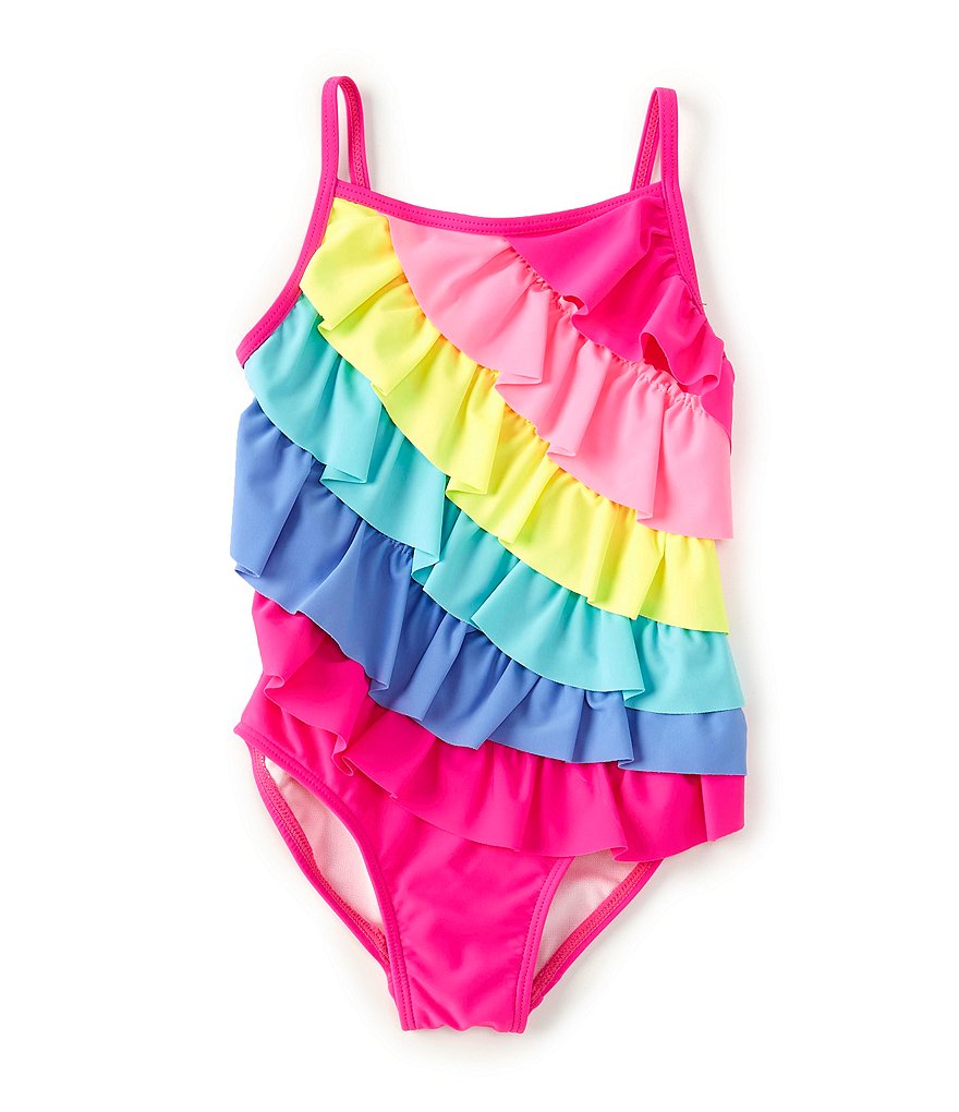 Tea Collection Little Girls 2-6 Printed Ruffled Tankini