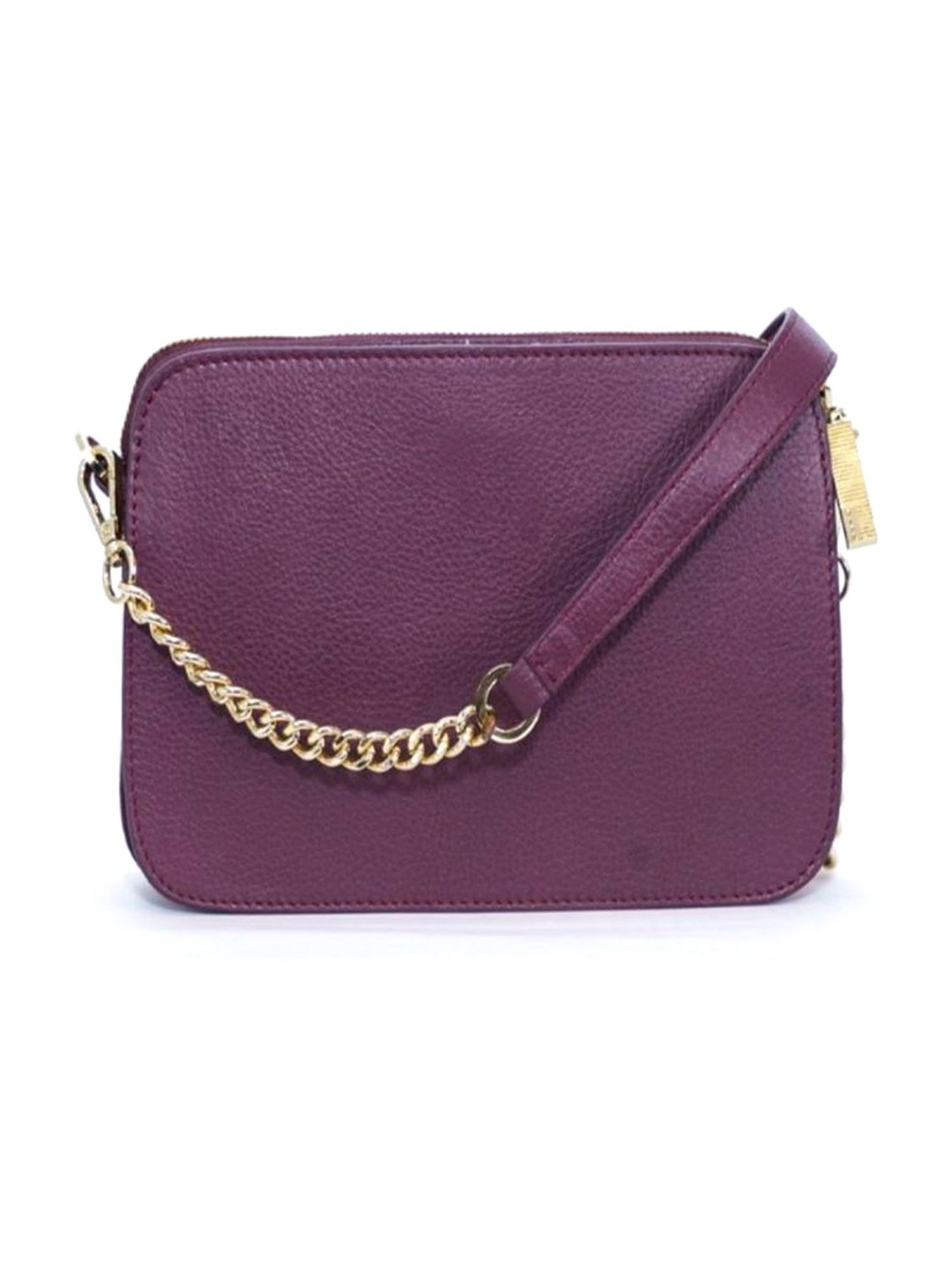 RI2K London Wine Leather Small Cross Body Bag