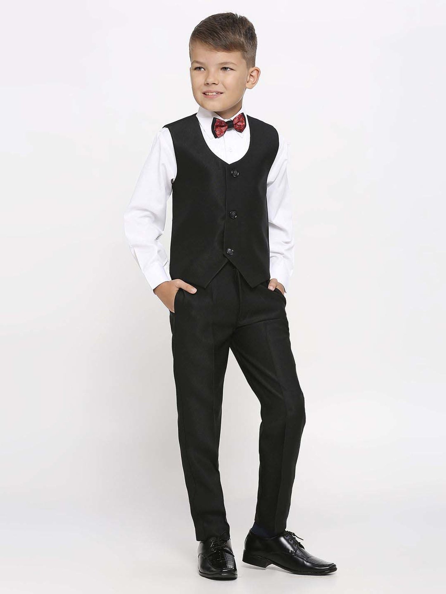 Blue Giraffe Kids Black & Pink Regular Fit Shirt Set