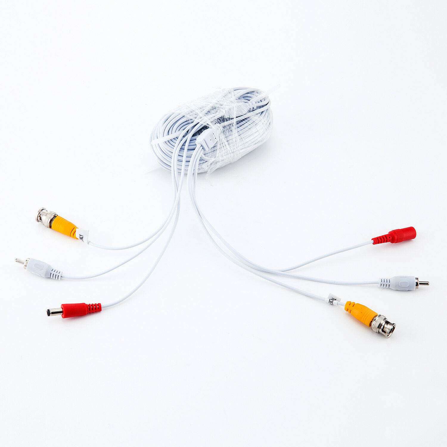 4X 60ft/roll 18.3m BNC DC cable Audio ,Premade Siamese Video for CCTV DVR camera