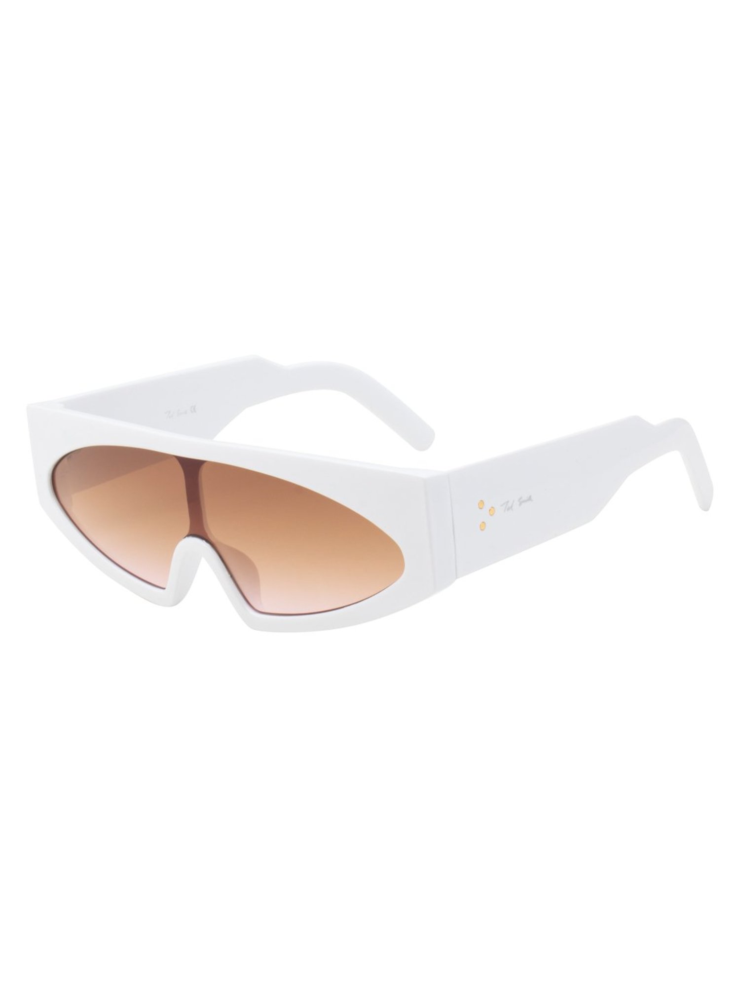Ted Smith Brown Square UV Protection Unisex Sunglasses