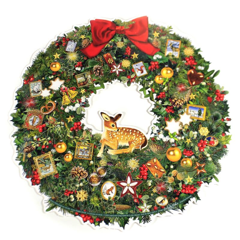 Christmas 11.5" Festive Wildlife Wreath Advent Calendar  -  Advent Calendar